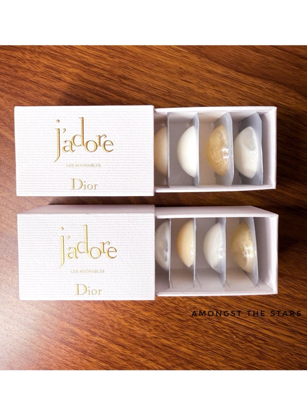 2 Dior J’adore Les Adorables Shimmering Scrub, Body Milk, Cream, Gel 4 Piece Set